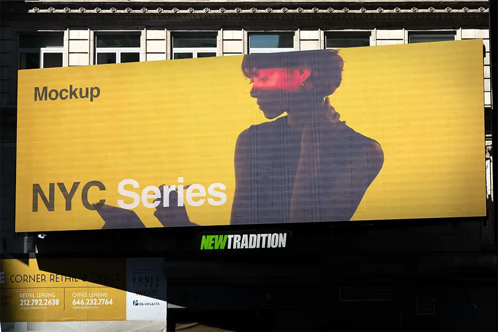 Billboard mockup on Times Square, New York