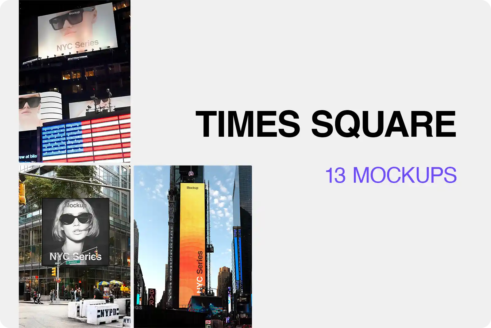 TIMES SQUARE BILLBOARD MOCKUPS BUNDLE - Brandacle