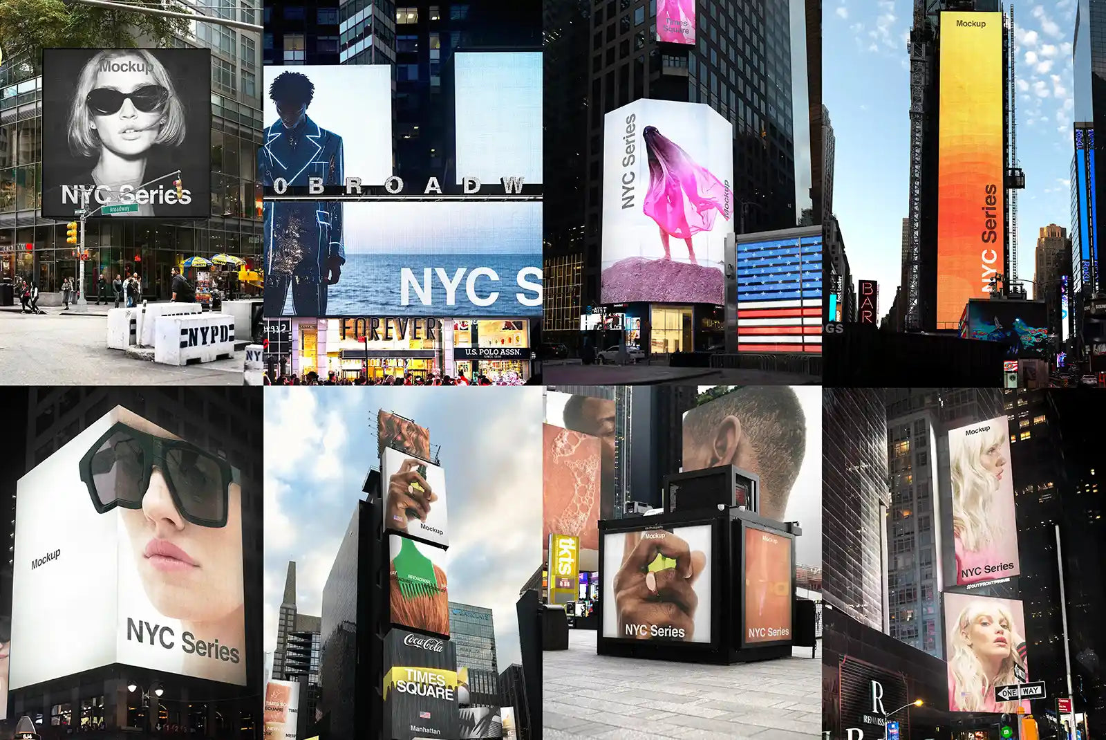 TIMES SQUARE BILLBOARD MOCKUPS BUNDLE - Brandacle