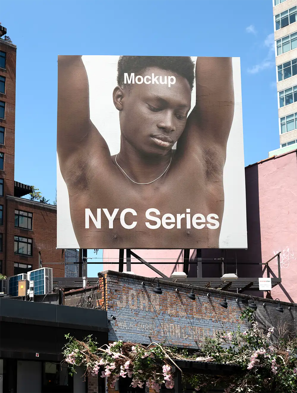 Billboard mockup in New York, Tribeca