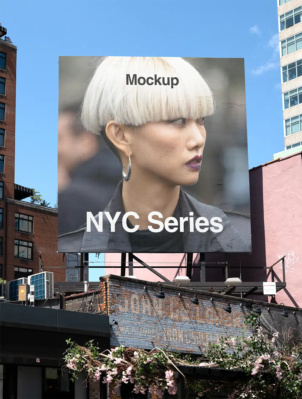 Billboard mockup in New York, Tribeca