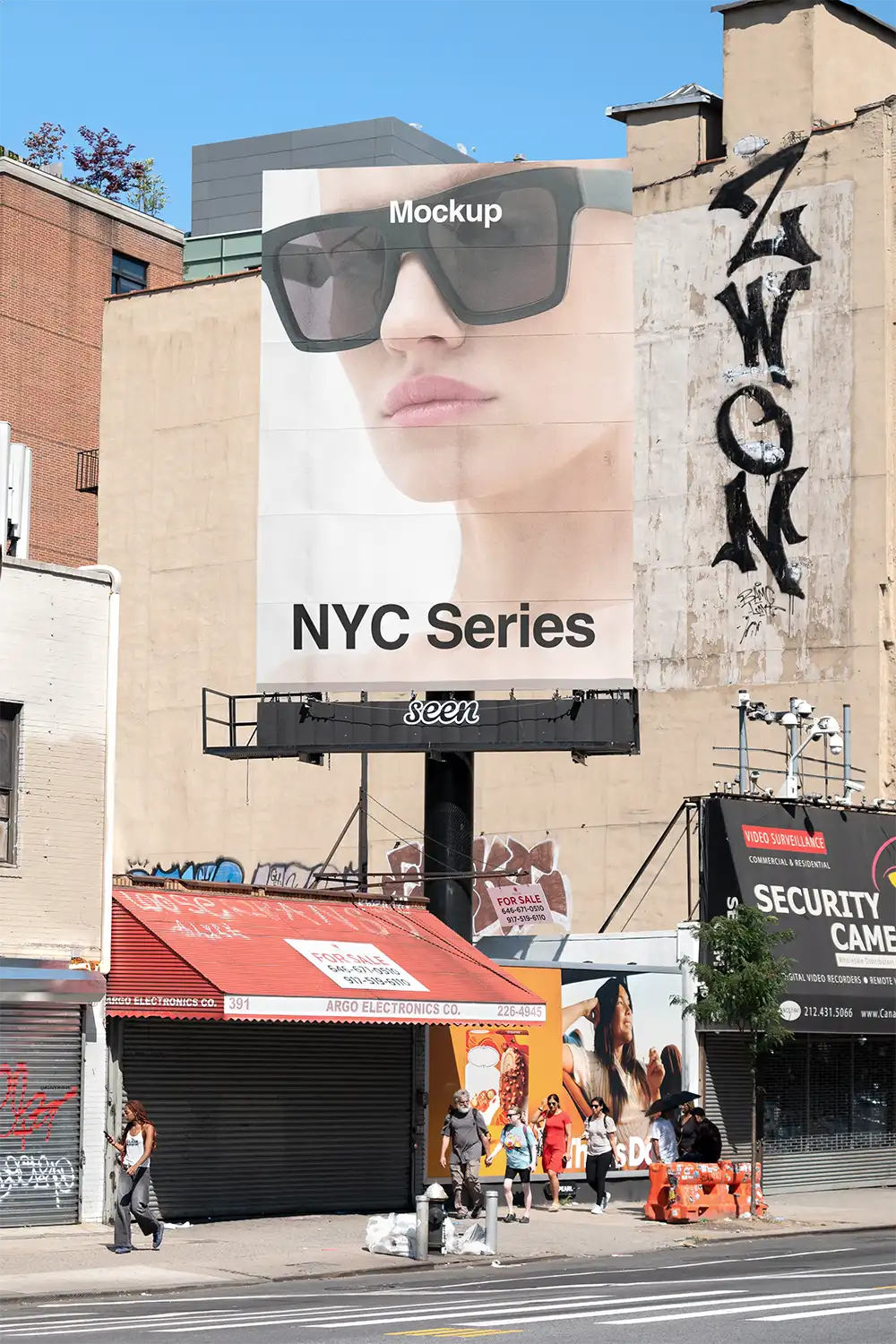 Billboard mockup in tribeca in New York