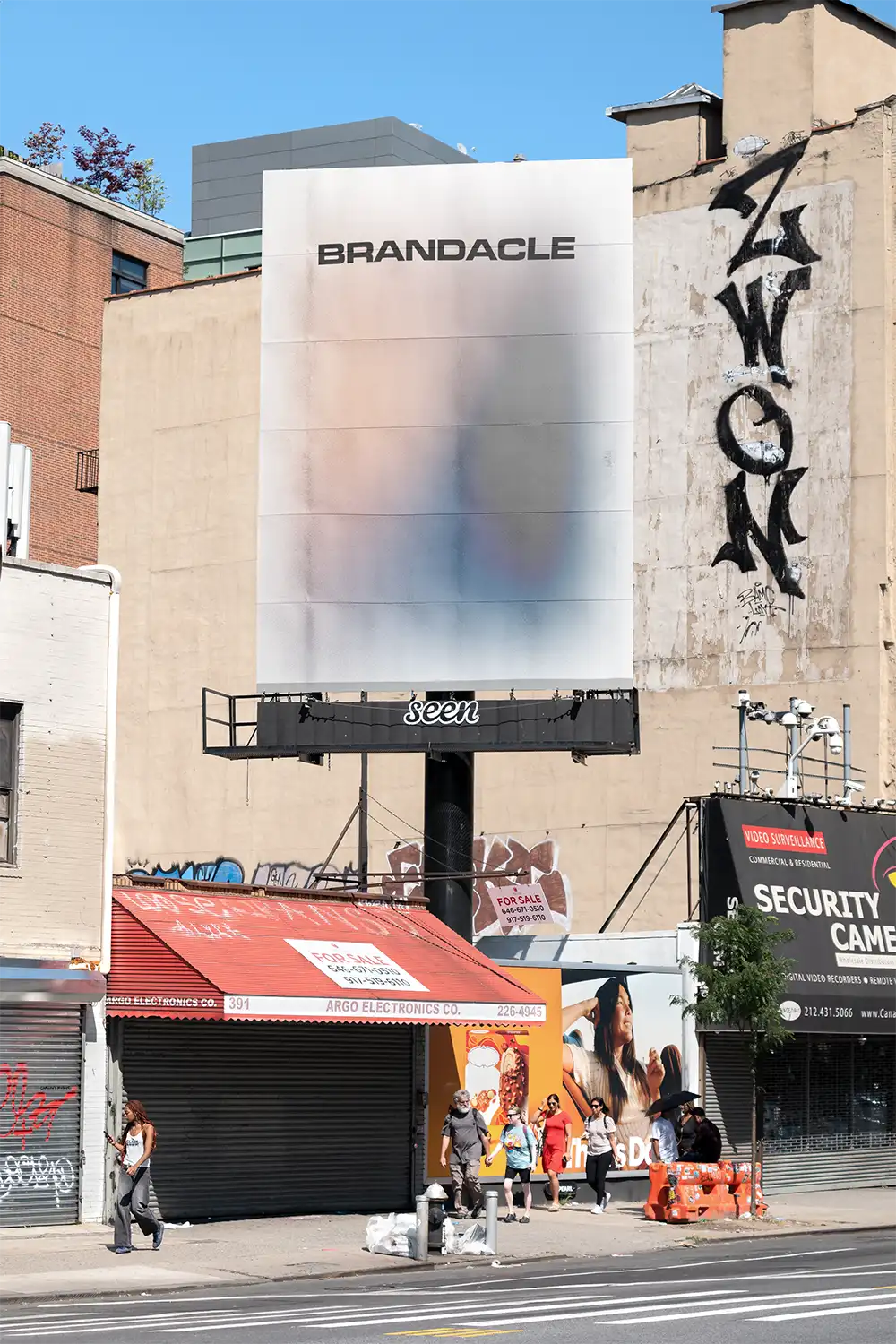 Billboard mockup in tribeca in New York
