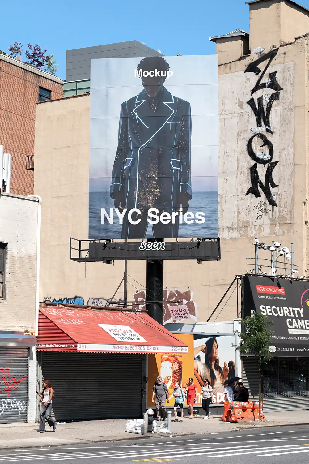 Billboard mockup in tribeca in New York