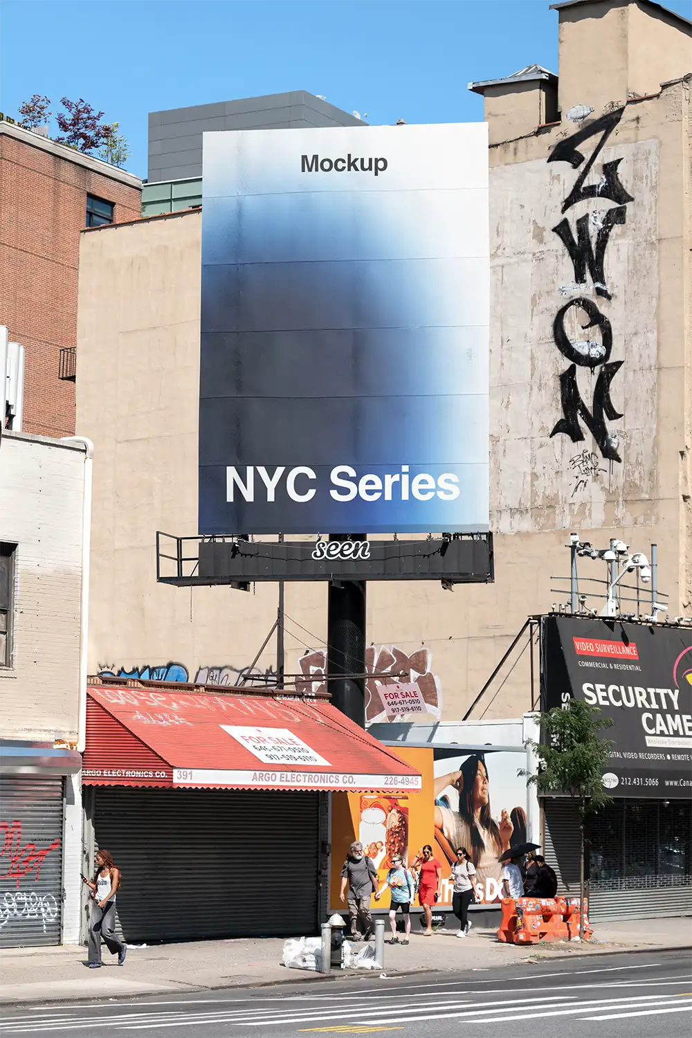 Billboard mockup in tribeca in New York