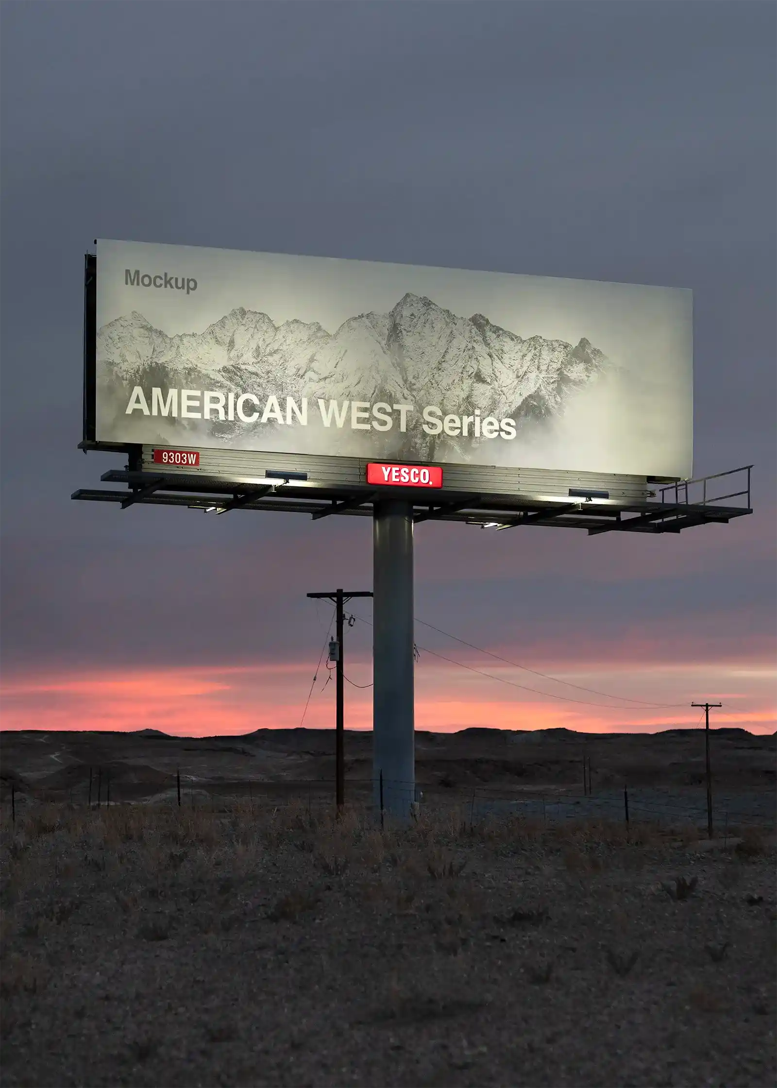 Utah Desert, Billboard Mockup, American West, USA | US23WEST0102 - Brandacle