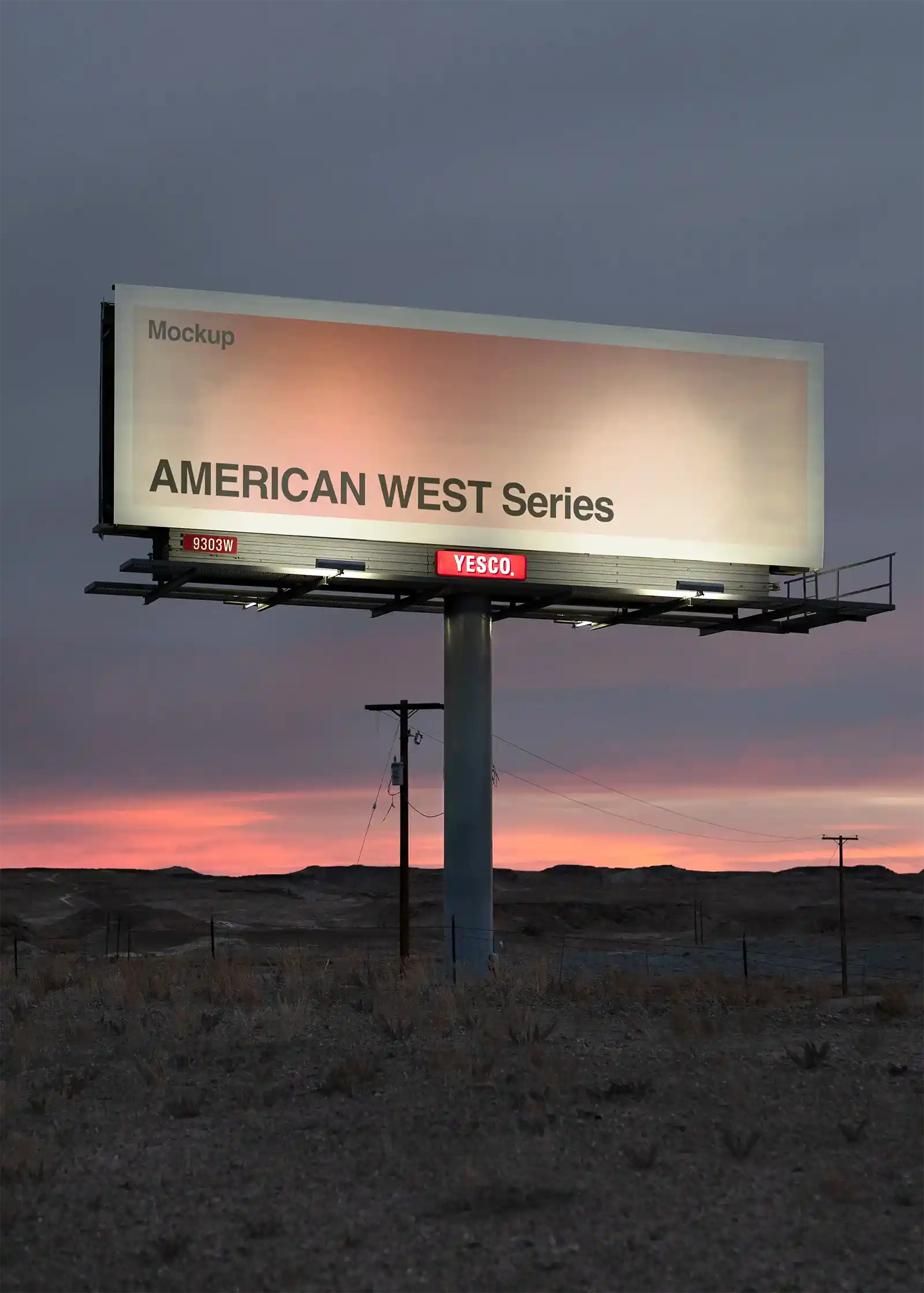 Utah Desert, Billboard Mockup, American West, USA | US23WEST0102 - Brandacle