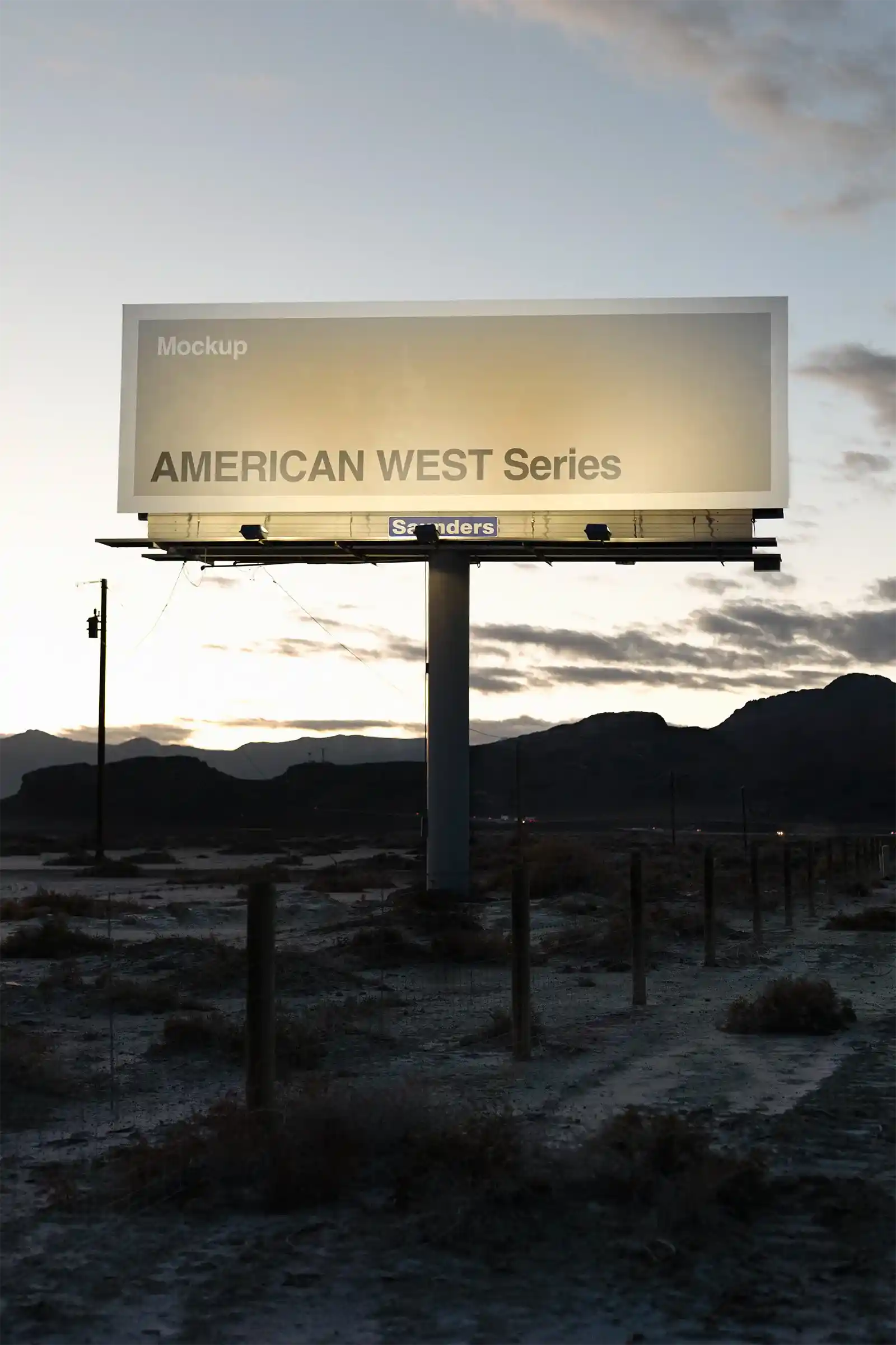 Utah Salt Desert, Billboard Mockup, American West, USA | US23WEST1043 - Brandacle
