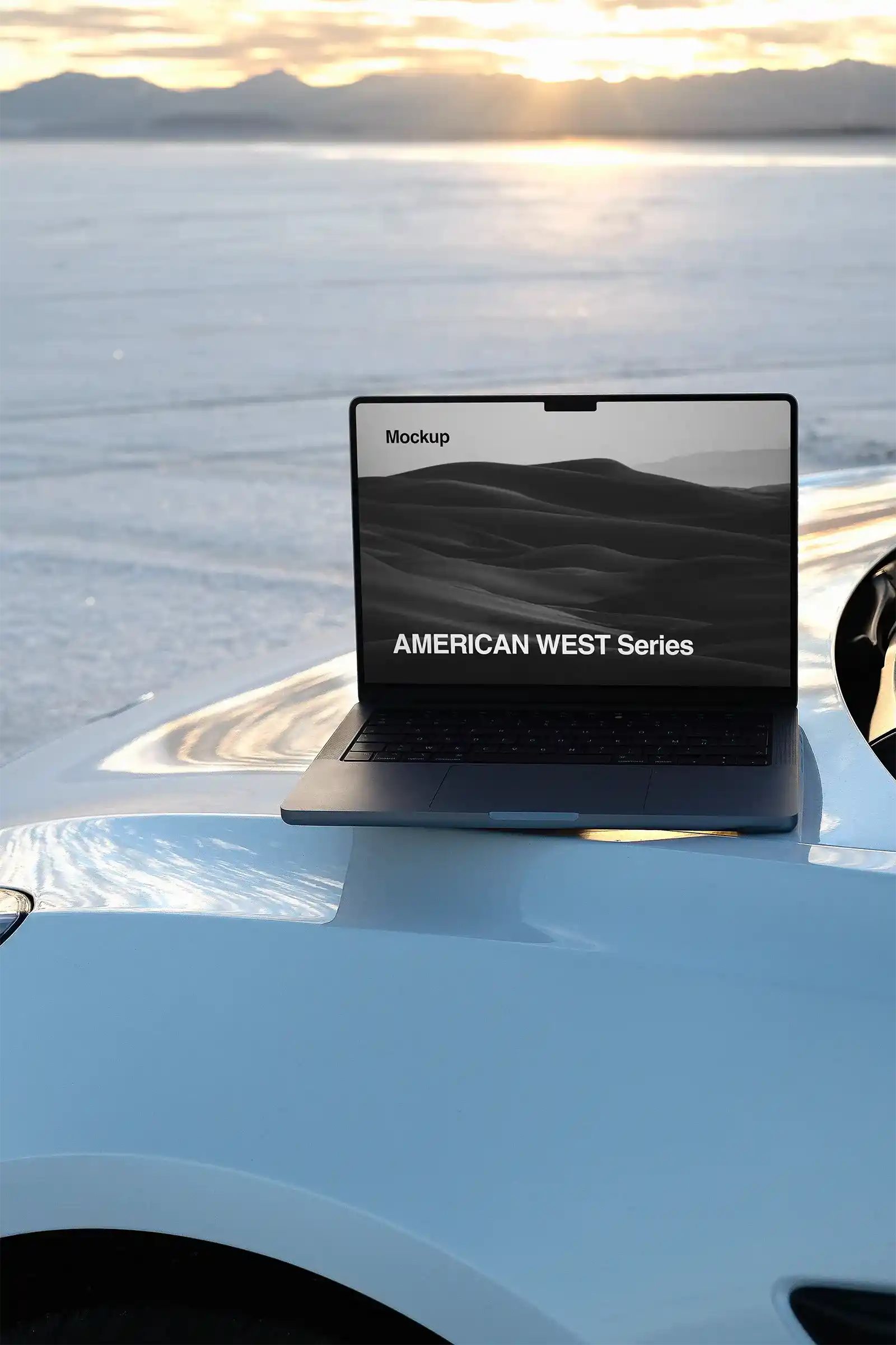 Utah Salt Desert, MacBook Laptop Mockup, American West, USA | US23WEST1002 - Brandacle