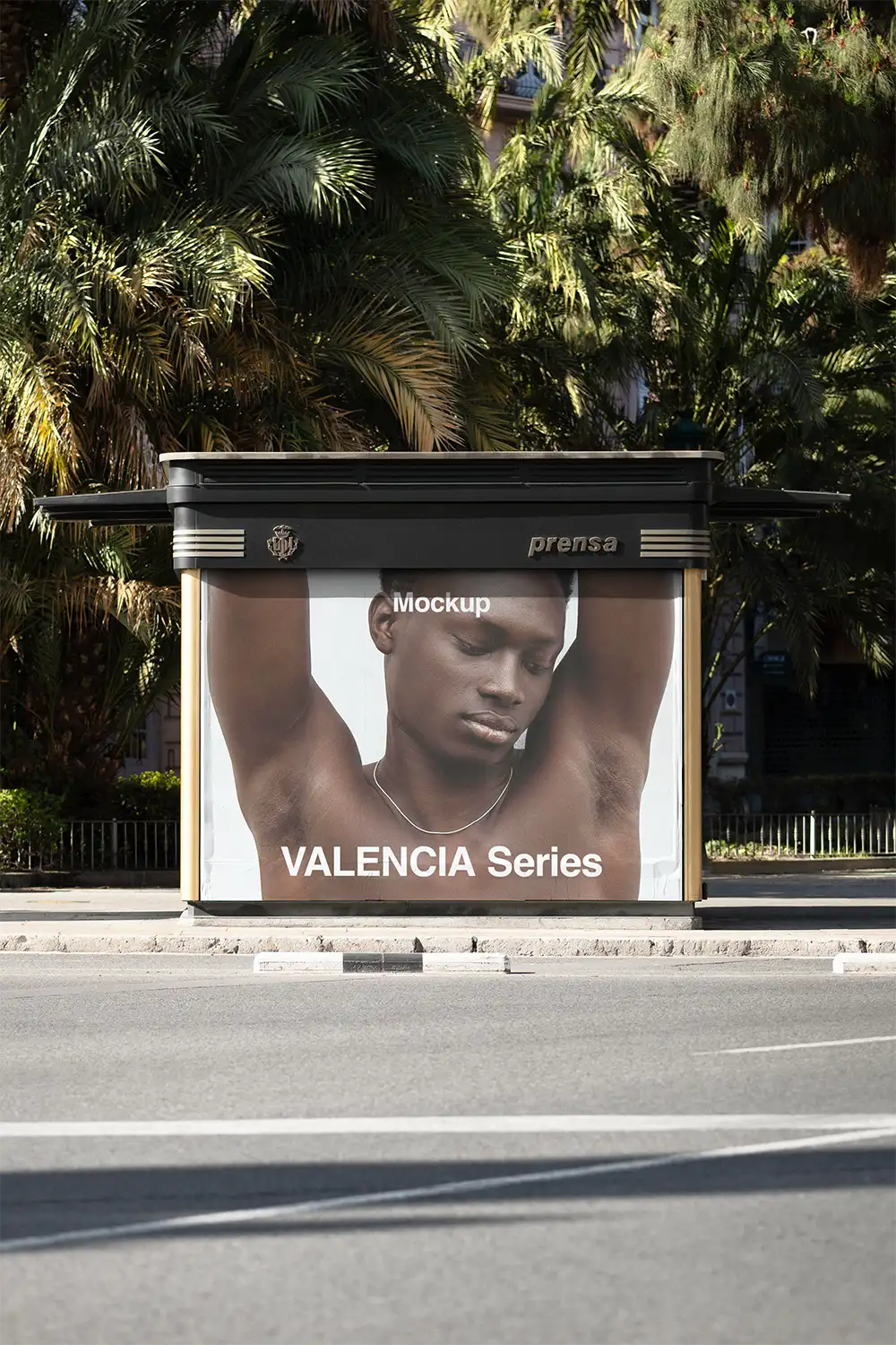 Billboard mockup in Valencia in Spain. © BRANDACLE MOCKUPS 2026. All rights reserved.