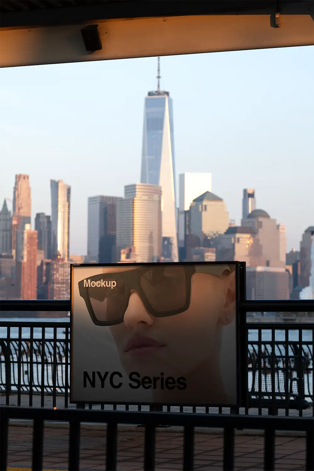 Poster mockup in New York