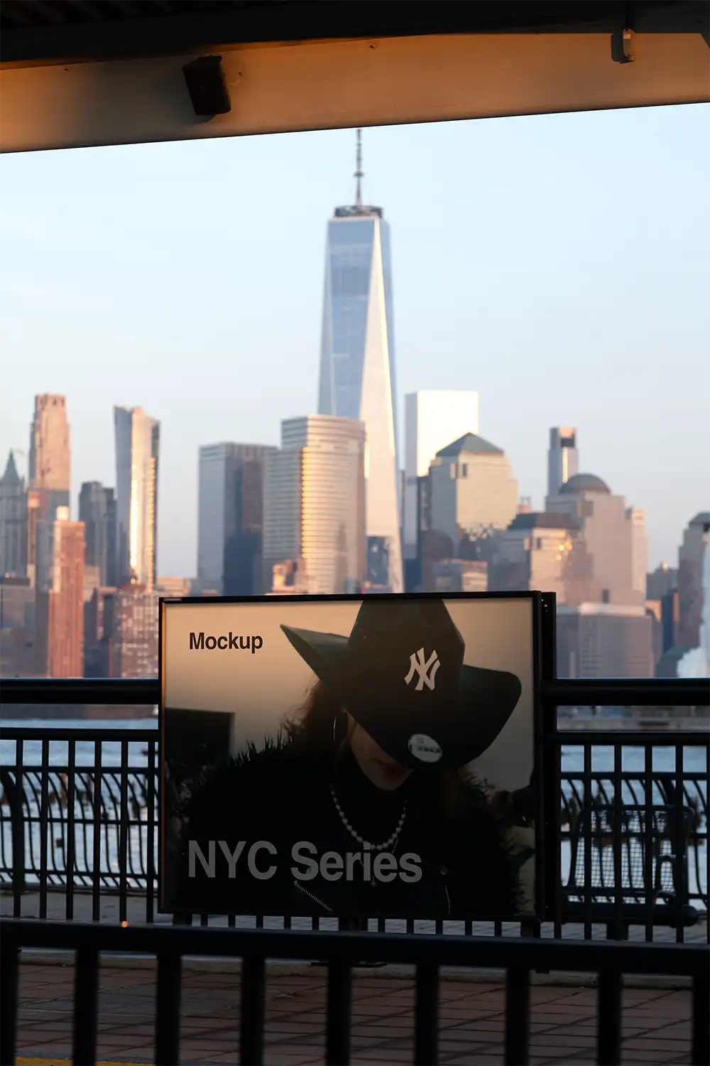 Poster mockup in New York