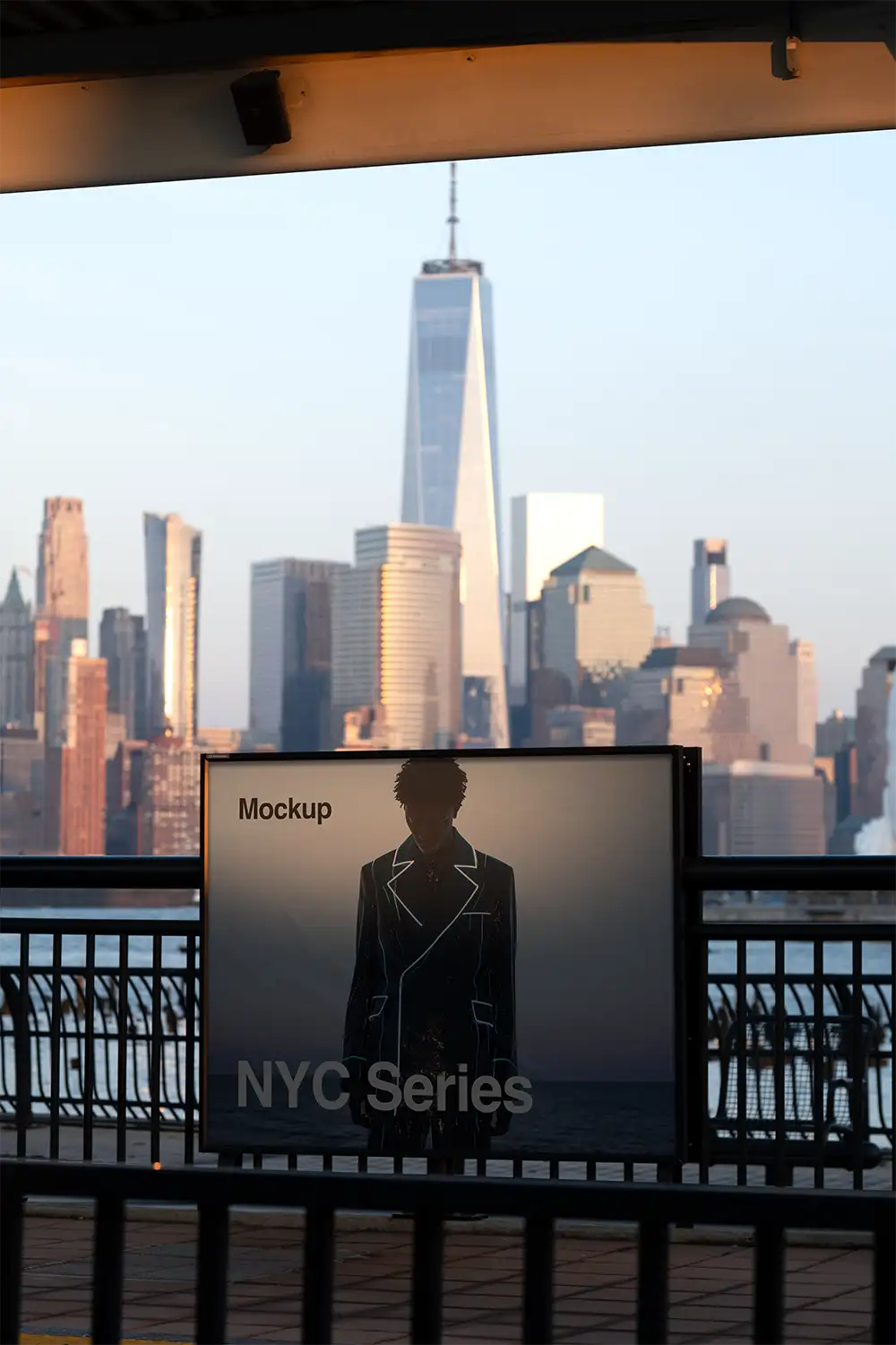 Poster mockup in New York
