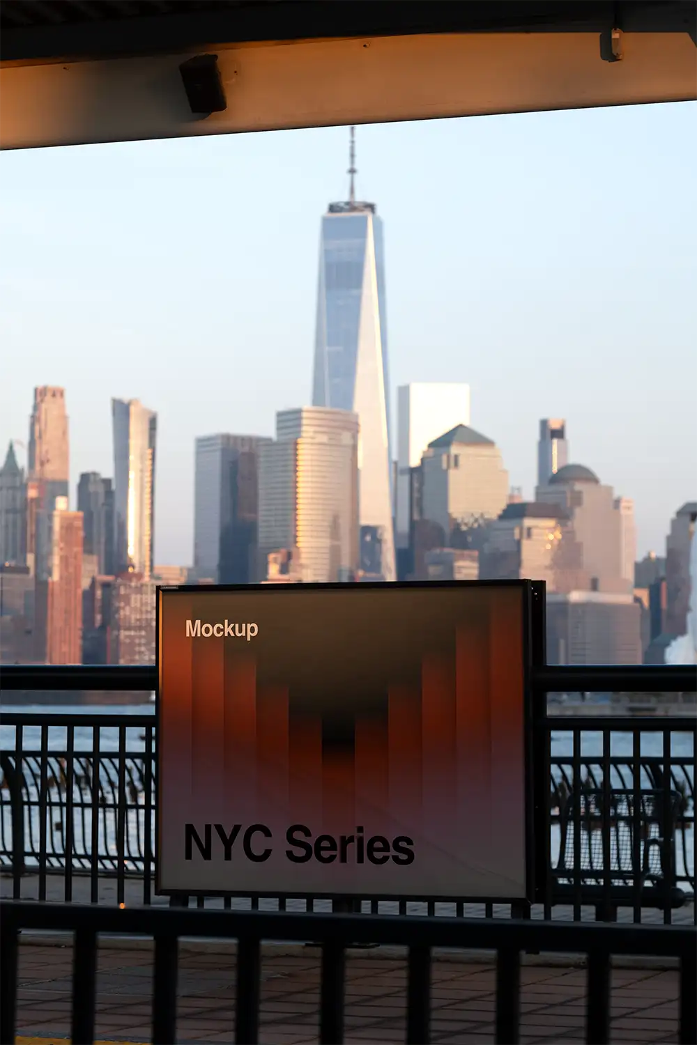 Poster mockup in New York