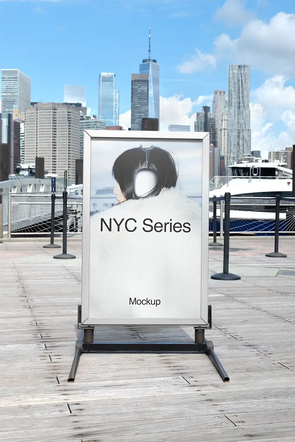 Poster mockup in New York