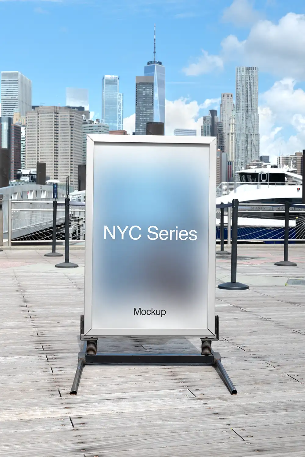Poster mockup in New York