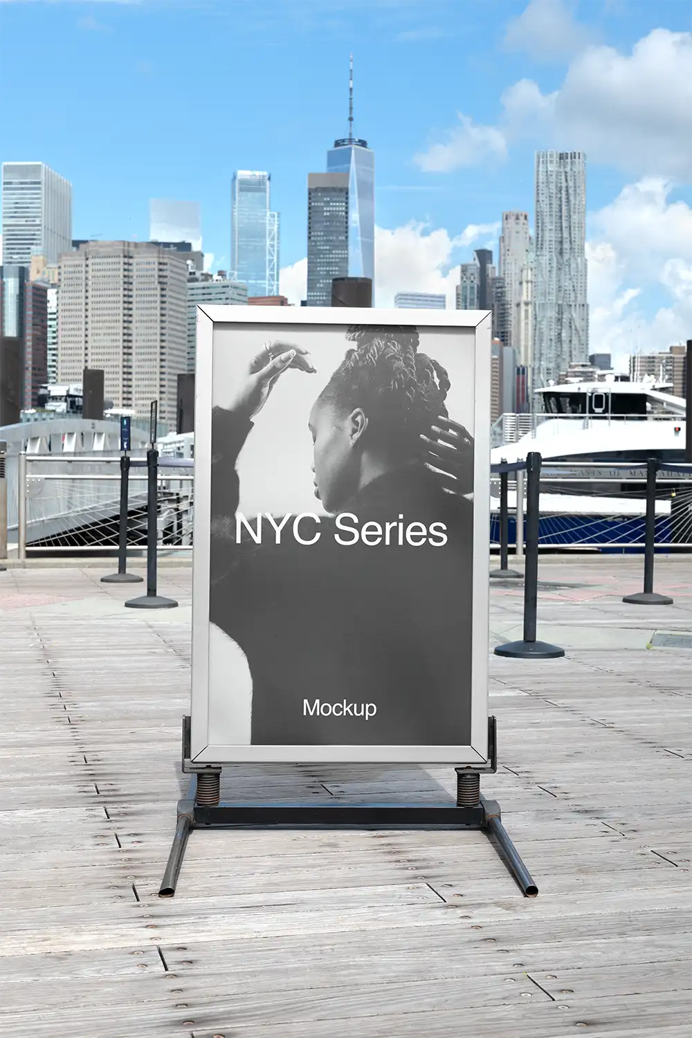 Poster mockup in New York