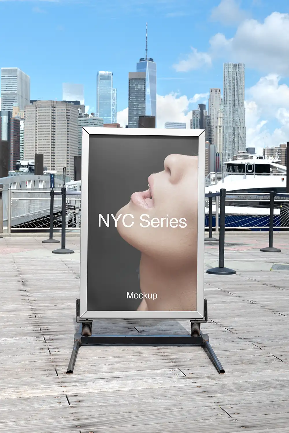 Poster mockup in New York
